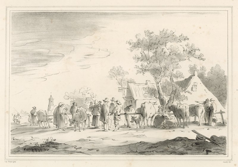 Mercado de gado de Jan Josephsz van Goyen