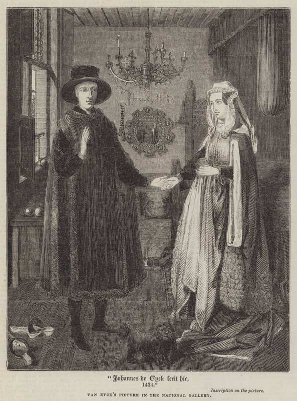 Johannes van Eyck feita aqui, 1434 de Jan van Eyck