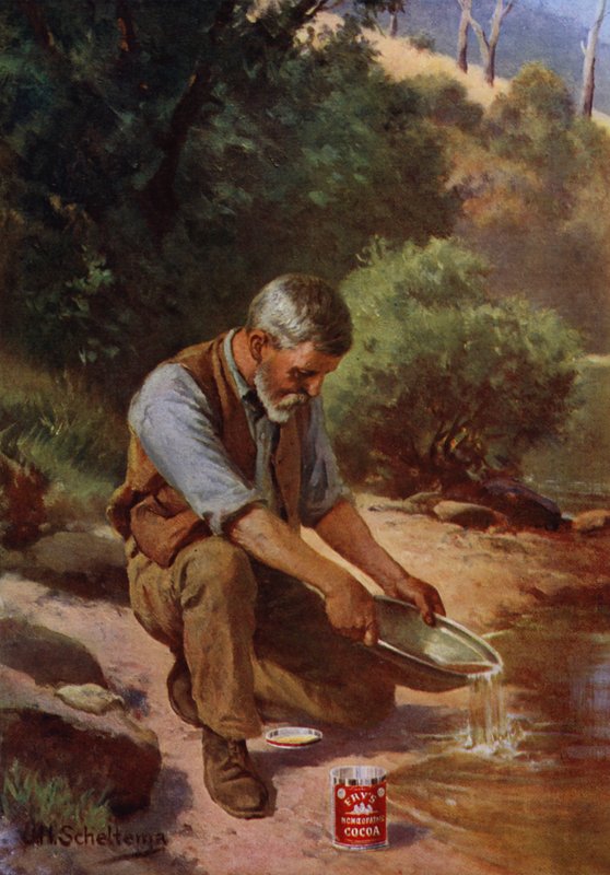 Prospector de Ouro (cor litho) de Jan Hendrik Scheltema