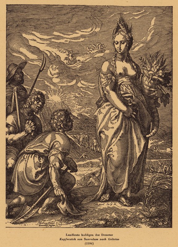 Veneração de Deméter (Ceres) (gravura) de Jan Saenredam