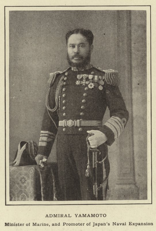 Almirante Yamamoto, Ministro da Marinha e Promotor da Expansão Naval do Japão de Japanese Photographer