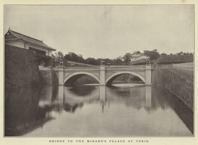 Ponte para o Palácio de Mikados no Tokio de Japanese Photographer