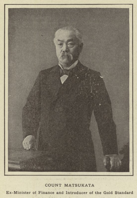 Conde Matsukata, ex-ministro das Finanças e introdutor do padrão-ouro de Japanese Photographer