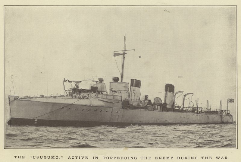 O Usugumo, ativo em torpedear o inimigo durante a guerra de Japanese Photographer