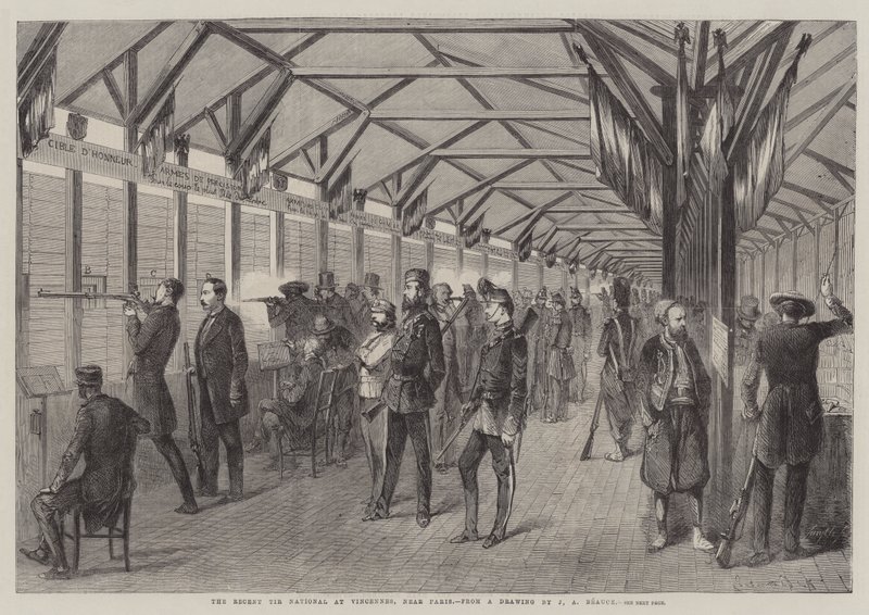 O recente Tir Nacional em Vincennes, perto de Paris de Jean Adolphe Beauce