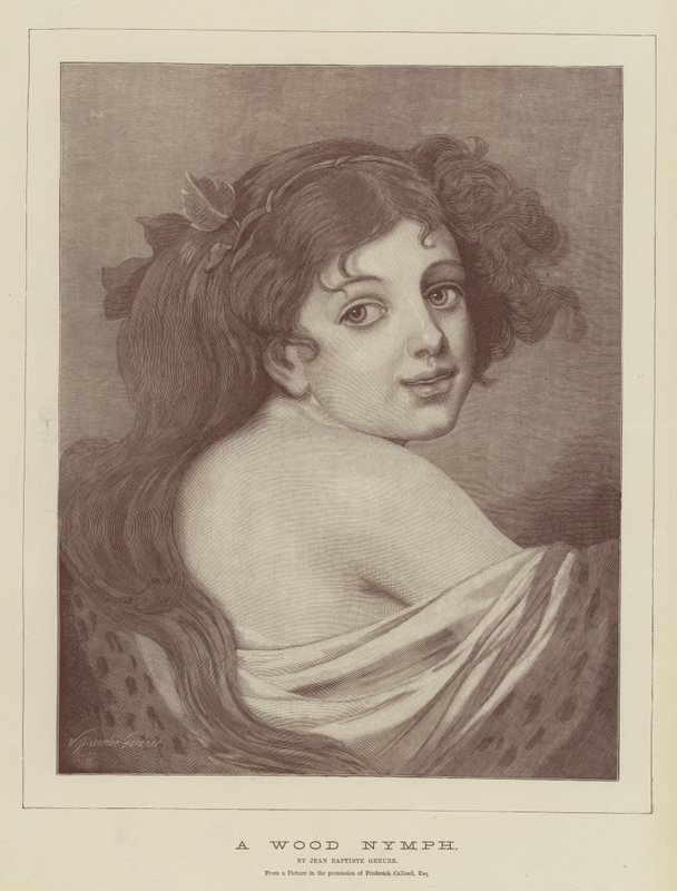 Uma ninfa de madeira de Jean Baptiste Greuze