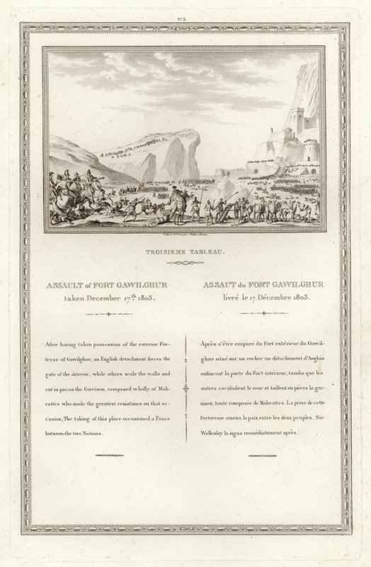 Assalto de Fort Gawilghur, tomado 17 de dezembro de 1803 de Jean Duplessi Bertaux
