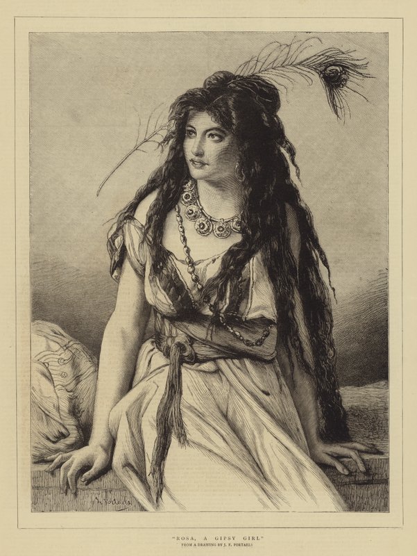 Rosa, uma garota cigana de Jean Francois Portaels