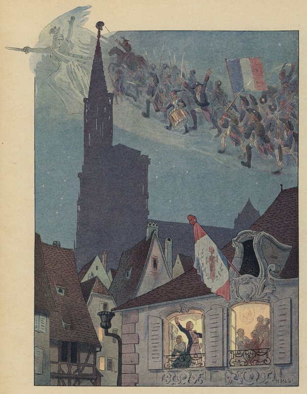 Claude Joseph Rouget de Lisle cantando sua composição, La Marseillaise, para o prefeito de Estrasburgo de Jean Jacques Waltz