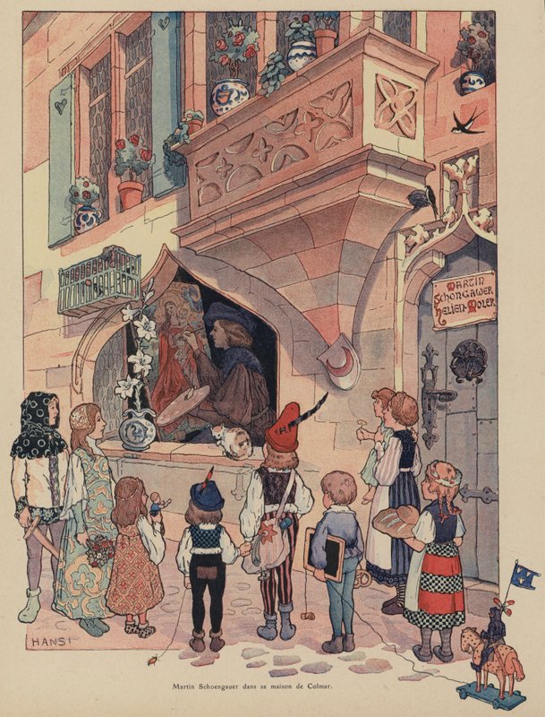 Martin Schongauer, pintor e gravador alsaciano em sua casa em Colmar de Jean Jacques Waltz