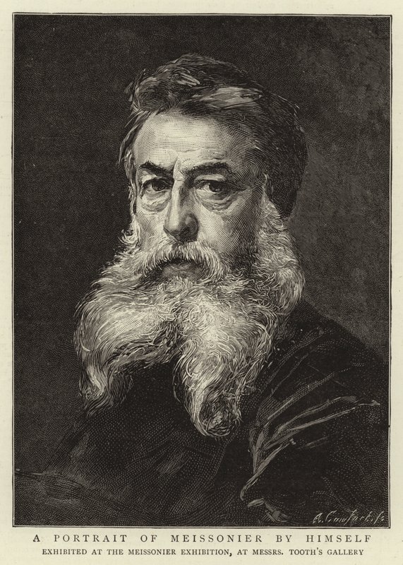 Um retrato de Meissonier sozinho de Jean Louis Ernest Meissonier