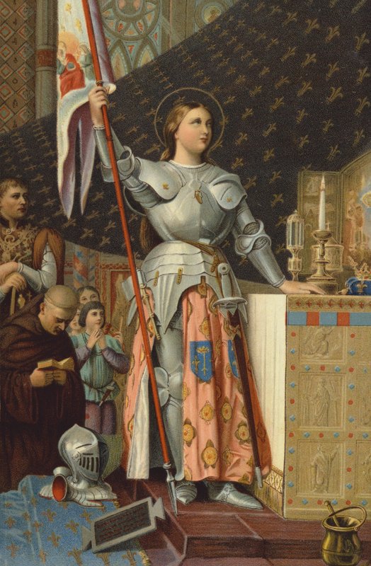 Joana d&39;Arc na coroação de Carlos VII, 1429 de Jean Auguste Dominique Ingres