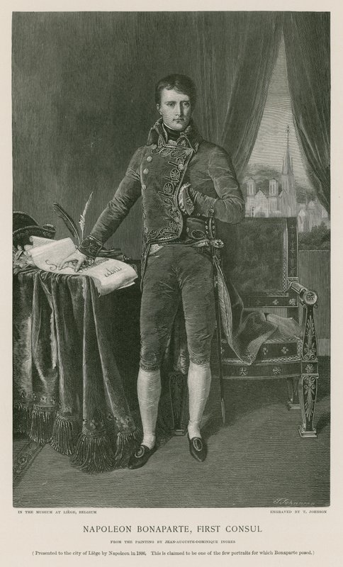 Napoleão Bonaparte, primeiro cônsul de Jean Auguste Dominique Ingres