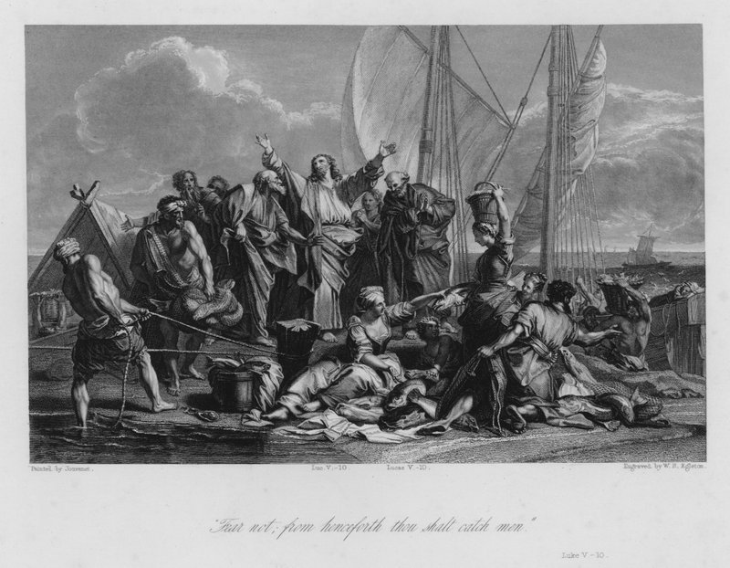 Miraculous Draught of Fishes, Luke V de Jean Baptiste (after) Jouvenet