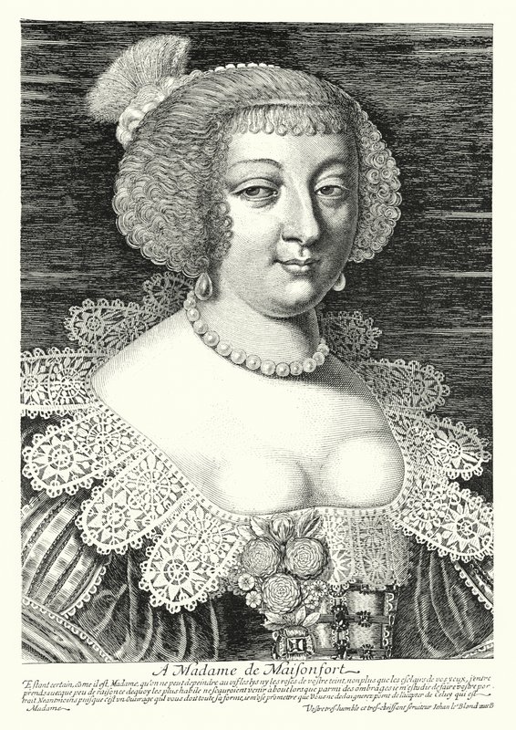 Madame de Maisonfort (gravura) de Jean Baptiste Alexandre (after) Le Blond