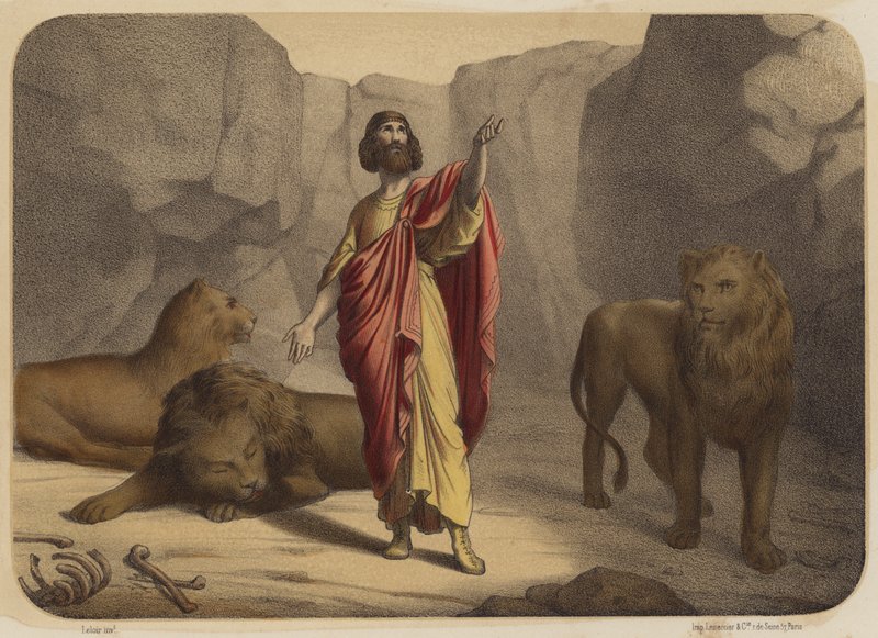 Daniel no poço dos leões de Jean Baptiste Auguste Leloir