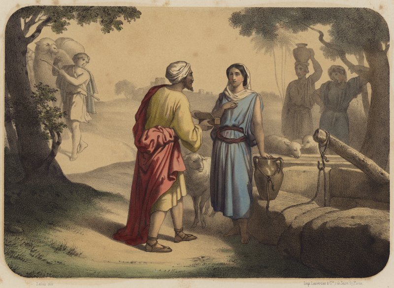 Eliezer Et Rebecca de Jean Baptiste Auguste Leloir