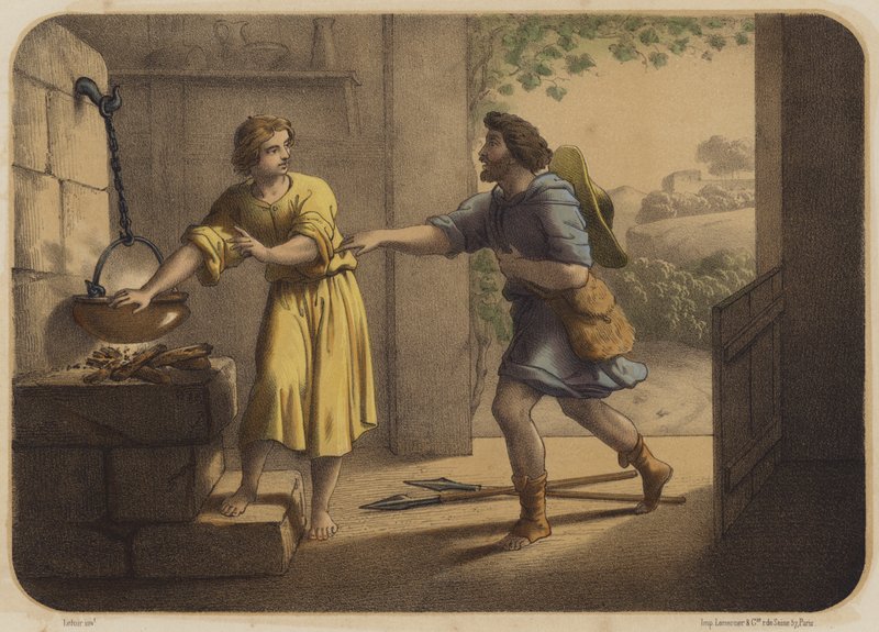 Jacó e Esaú de Jean Baptiste Auguste Leloir