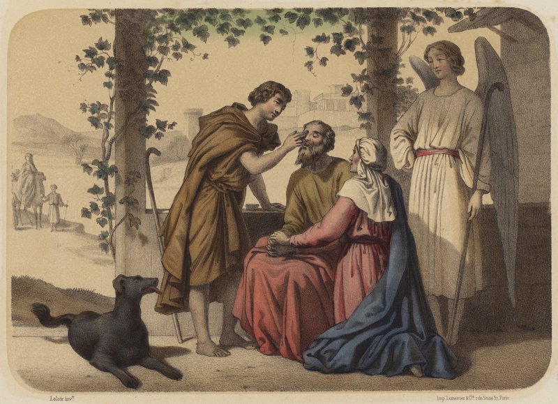 Voltar Jovem Tobit de Jean Baptiste Auguste Leloir