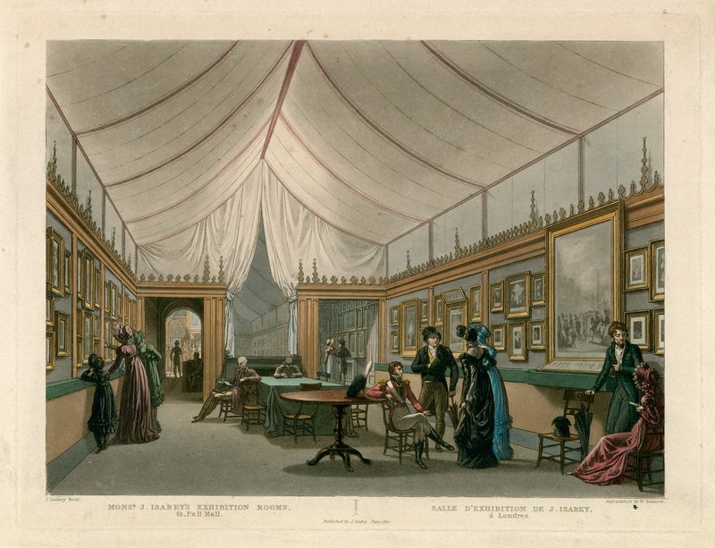 Sala de exposições do Monsieur J Isabey de Jean Baptiste Isabey