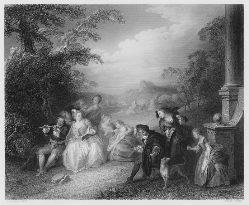 O flautista de Jean Baptiste Joseph after Pater