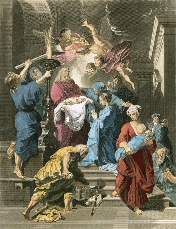 Simeão no templo de Jean Baptiste Jouvenet