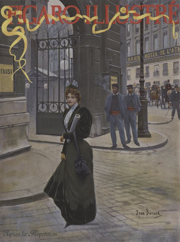 Apres la Repetition (Depois do Ensaio). Capa do Le Figaro Illustre, abril de 1896 de Jean Beraud