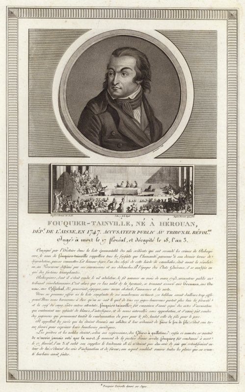 Retrato de Antoine Quentin Fouquier de Tinville de Jean Duplessi Bertaux