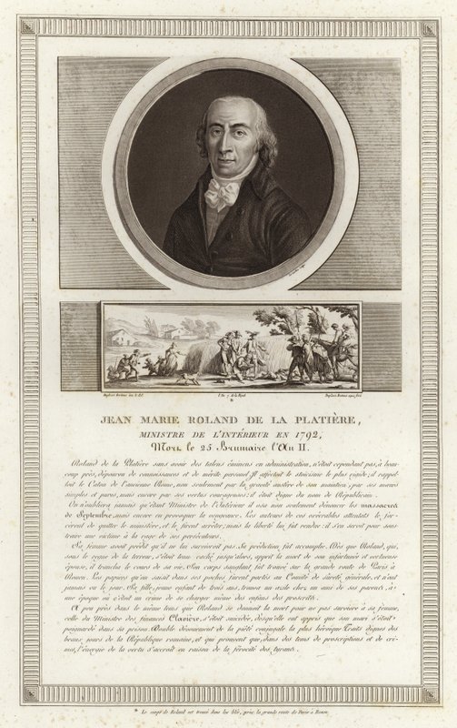Retrato de Jean-Marie Roland, Visconde dos Platiere de Jean Duplessi Bertaux