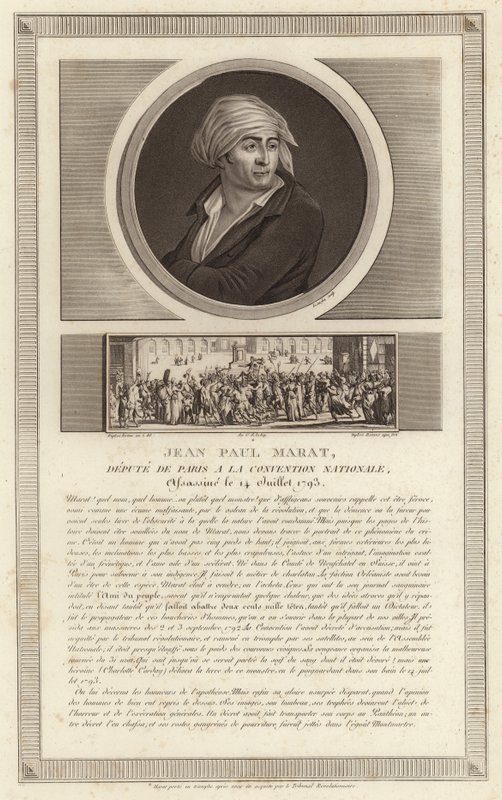 Retrato de Jean Paul Marat de Jean Duplessi Bertaux