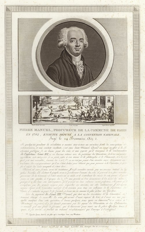 Retrato de Louis Pierre Manuel de Jean Duplessi Bertaux