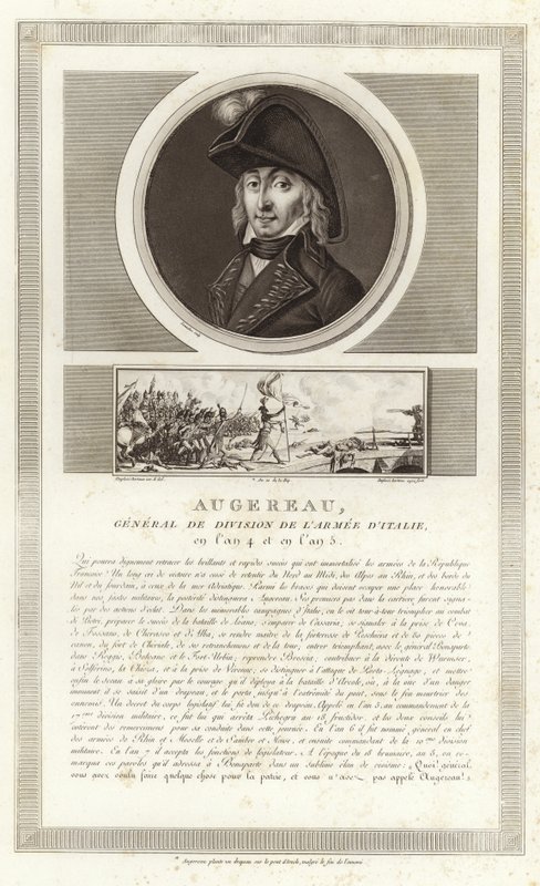 Retrato de Pierre Augereau, duque de Castiglione de Jean Duplessi Bertaux
