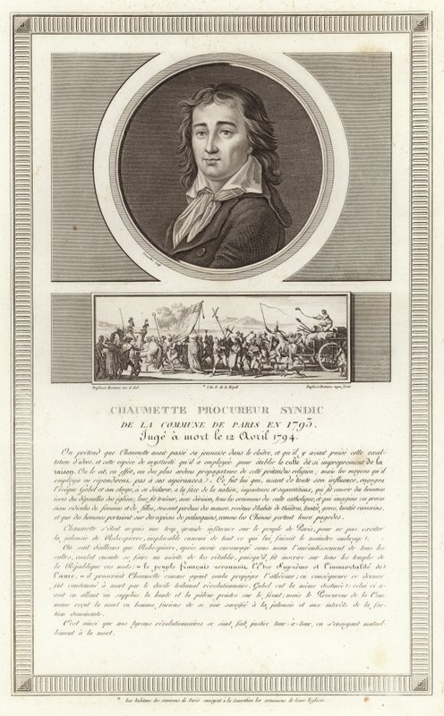 Retrato de Pierre Gaspard Chaumette de Jean Duplessi Bertaux