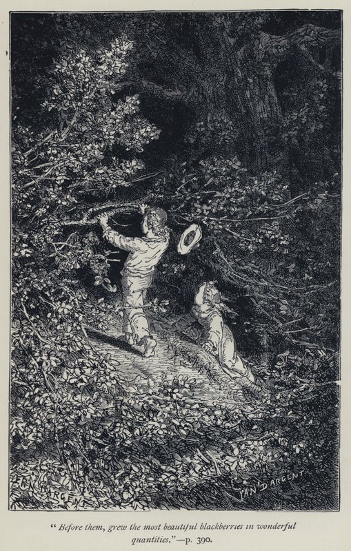 "Antes deles, cresciam as mais belas amoras em quantidades maravilhosas" (gravura) de Jean Edouard Dargent