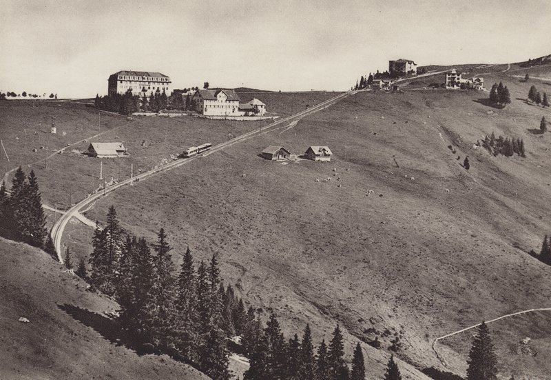 Hotel Rigi Staffel, Electric Arth Rigi Bahn (foto a p/b) de Jean Gaberell