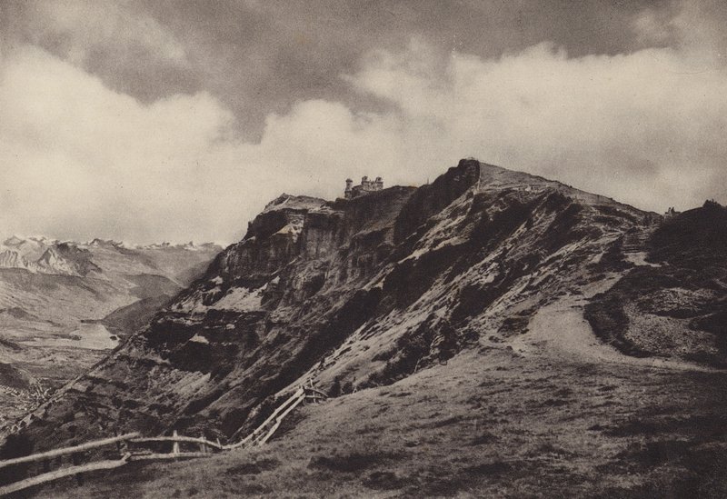 Rigi Kulm, hotel no topo (foto p/b) de Jean Gaberell