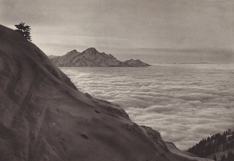 Rigi Kulm, Uber Dem Nebelmeer (foto p/b) de Jean Gaberell