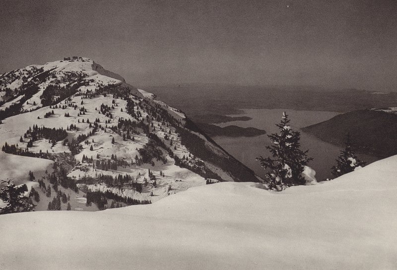 Rigi no Inverno (foto a p/b) de Jean Gaberell