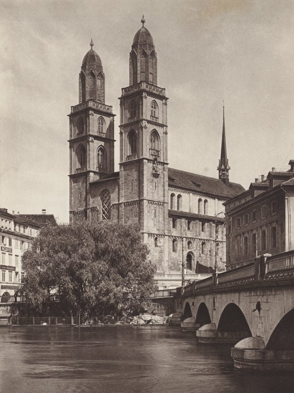 Suíça: Zurique, a Catedral (foto a p/b) de Jean Gaberell