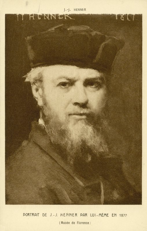 Auto-retrato de Jean-Jacques Henner, artista francês de Jean Jacques (after) Henner