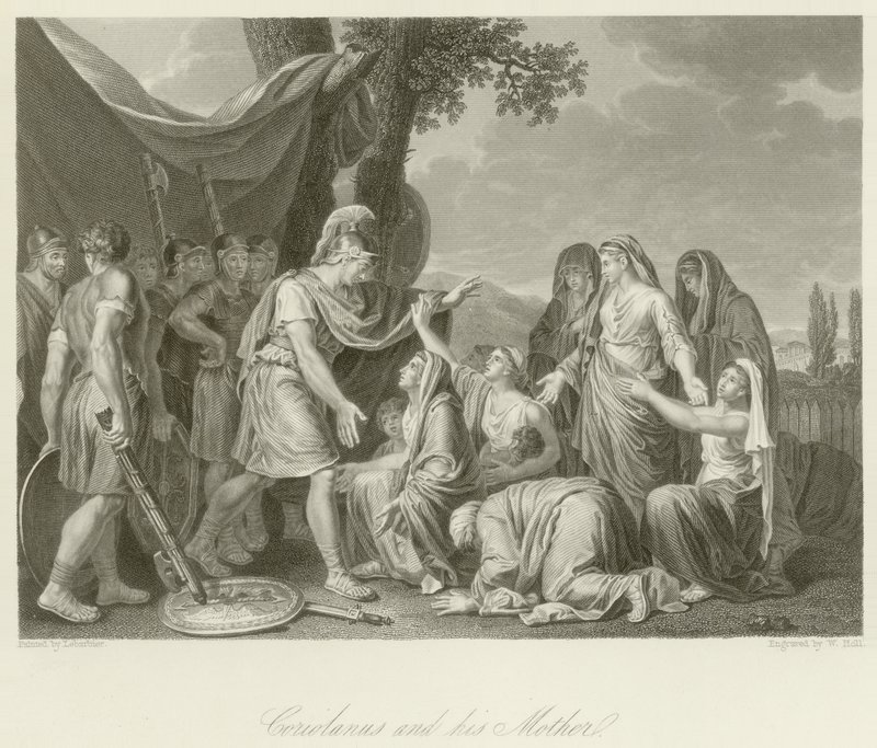 Coriolano e sua mãe de Jean Jacques Francois Lebarbier