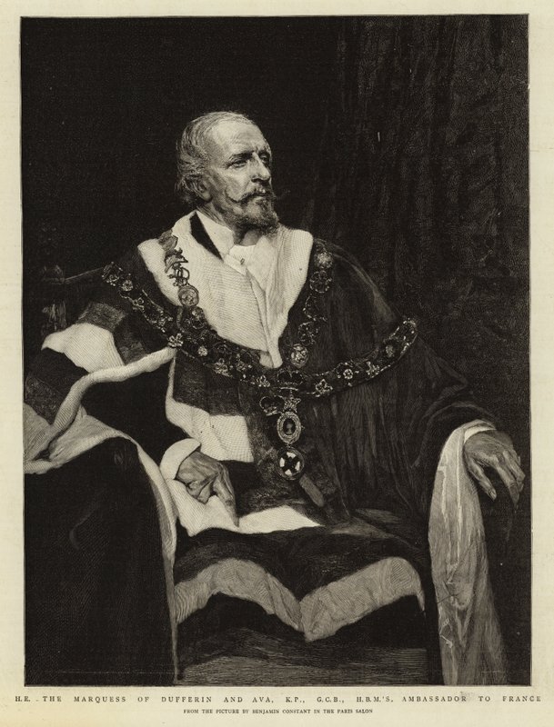 Ele o Marquês de Dufferin e Ava, KP, GCB, Embaixador da HBM na França de Jean Joseph Benjamin Constant