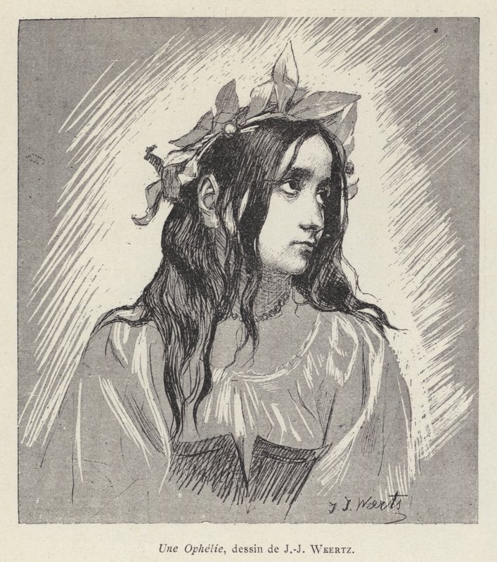 Ophelia (litho) de Jean Joseph Weerts