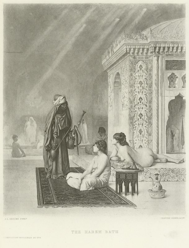 O banho de harém (gravura) de Jean Leon Gerome