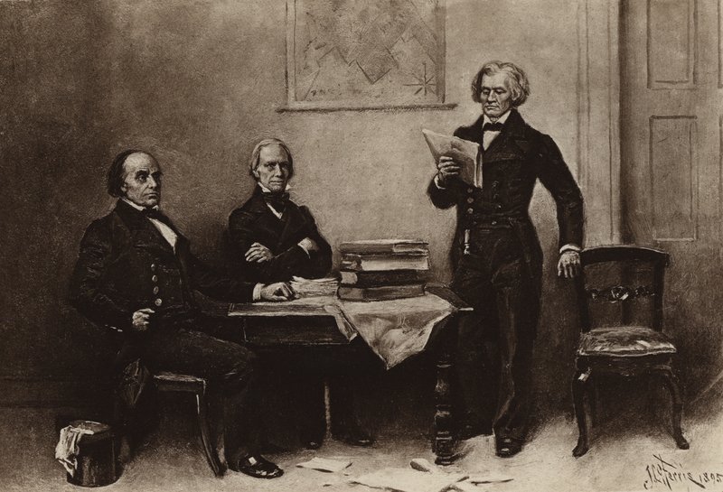 Webster, Clay e Calhoun (fotogravura) de Jean Leon Gerome Ferris