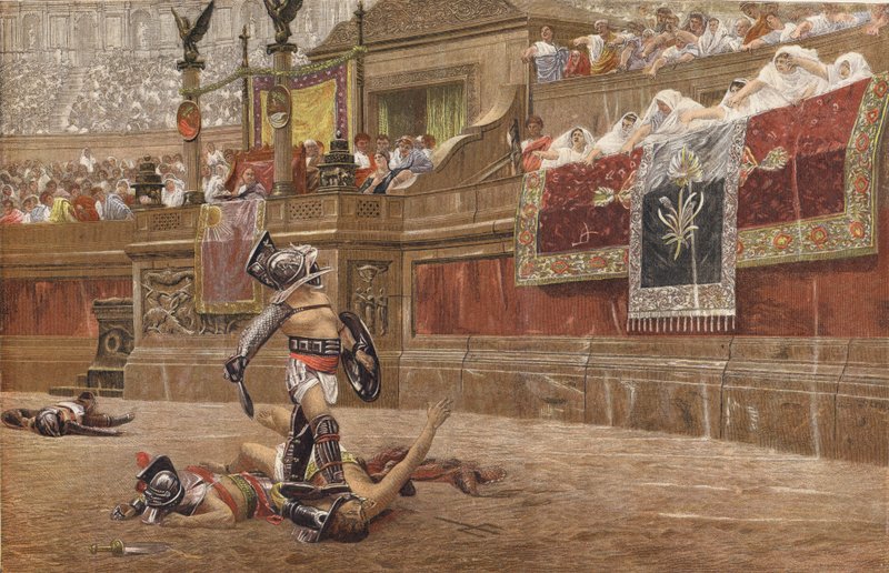 Os gladiadores de Jean Leon after Gerome