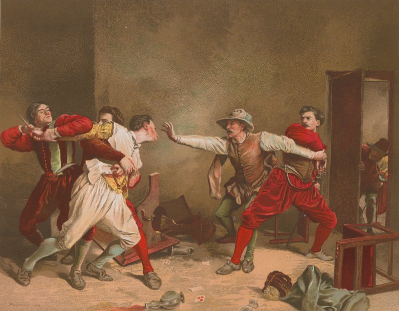O Rixe (cromolito) de Jean Louis Ernest Meissonier