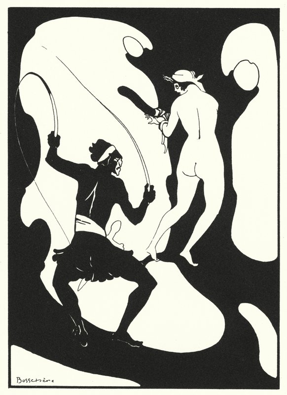 Os livros de amor de Ovídio: Um dorso coberto de ervas daninhas (litografia a cores) de Jean de Bosschere