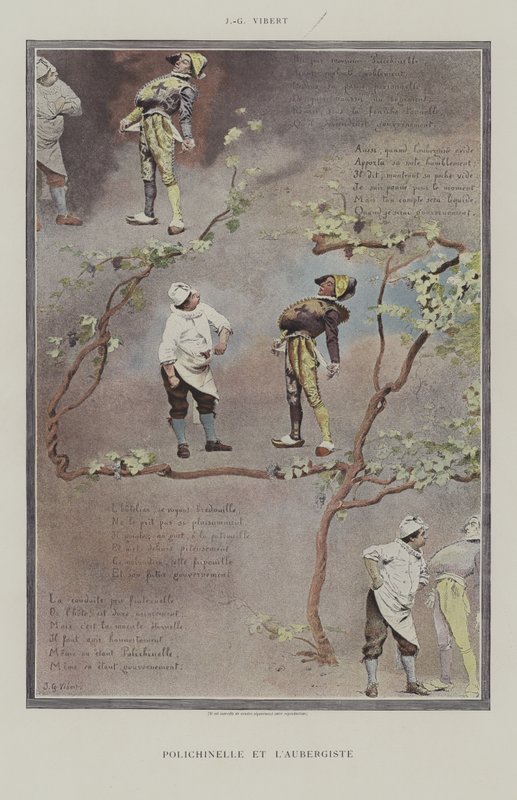 Polichinelle e o estalajadeiro de Jehan Georges Vibert
