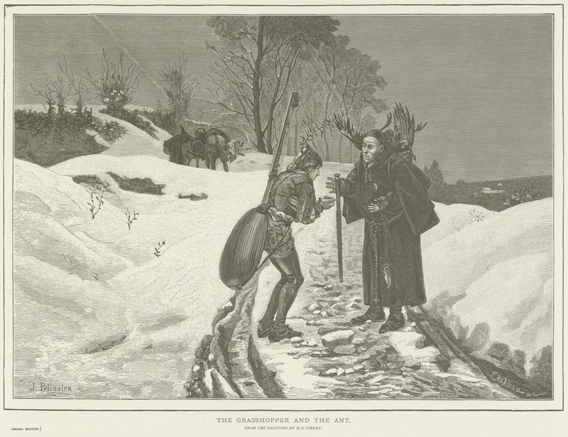 A cigarra e A Formiga de Jehan Georges Vibert